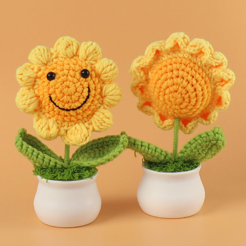 Pothos - 1PCS Creative Artificial Flowers Cute Crochet
