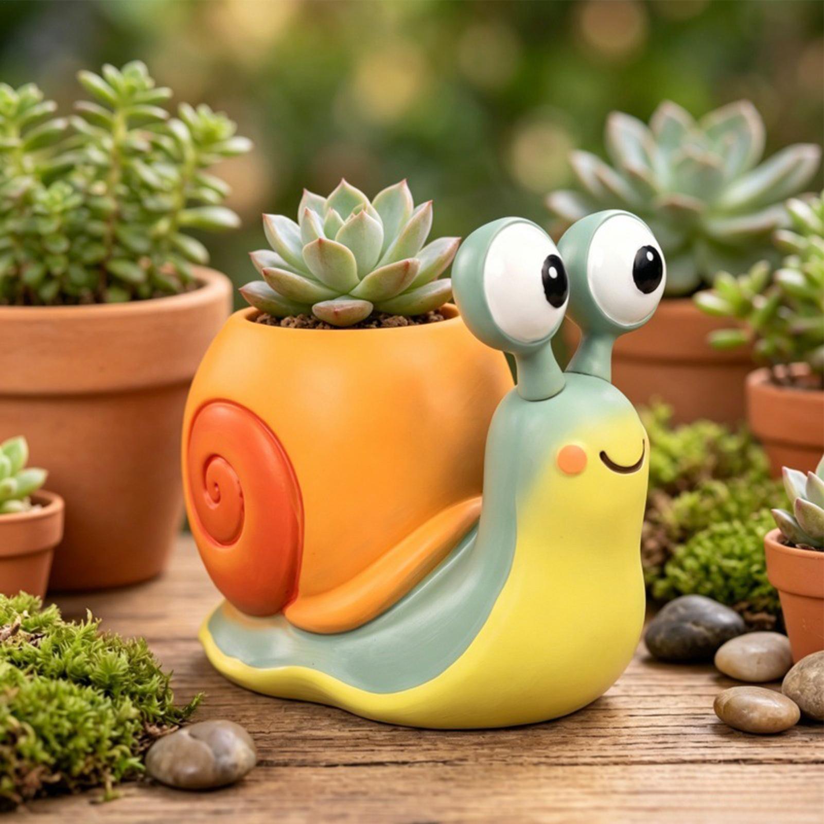 Snail Shape Flower Pot Snail f - Succulent Set ulasan dan harga