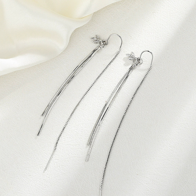 925 Silver Long Tassel Leaf Ea - Snake Plant ulasan dan harga