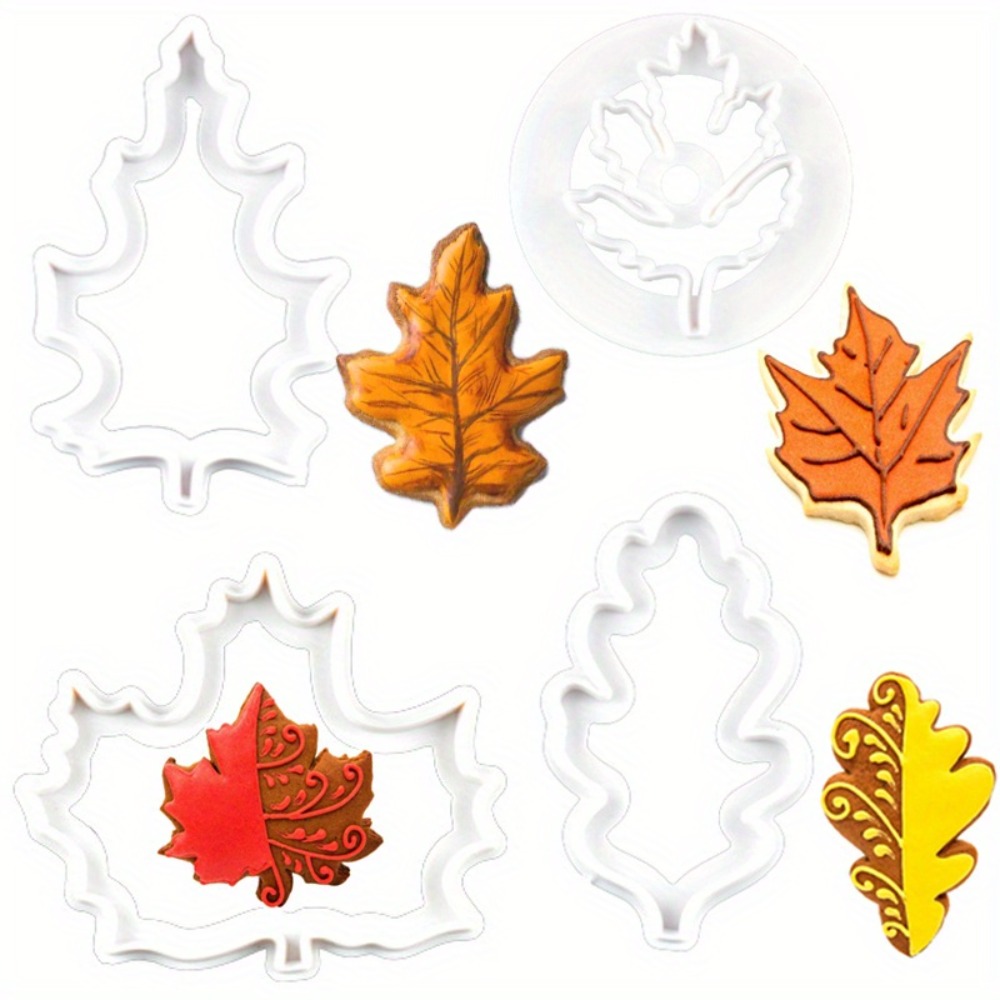 4Pcs Set Fall Leaf Cookie Cutt - Fiddle Leaf Fig ulasan dan harga
